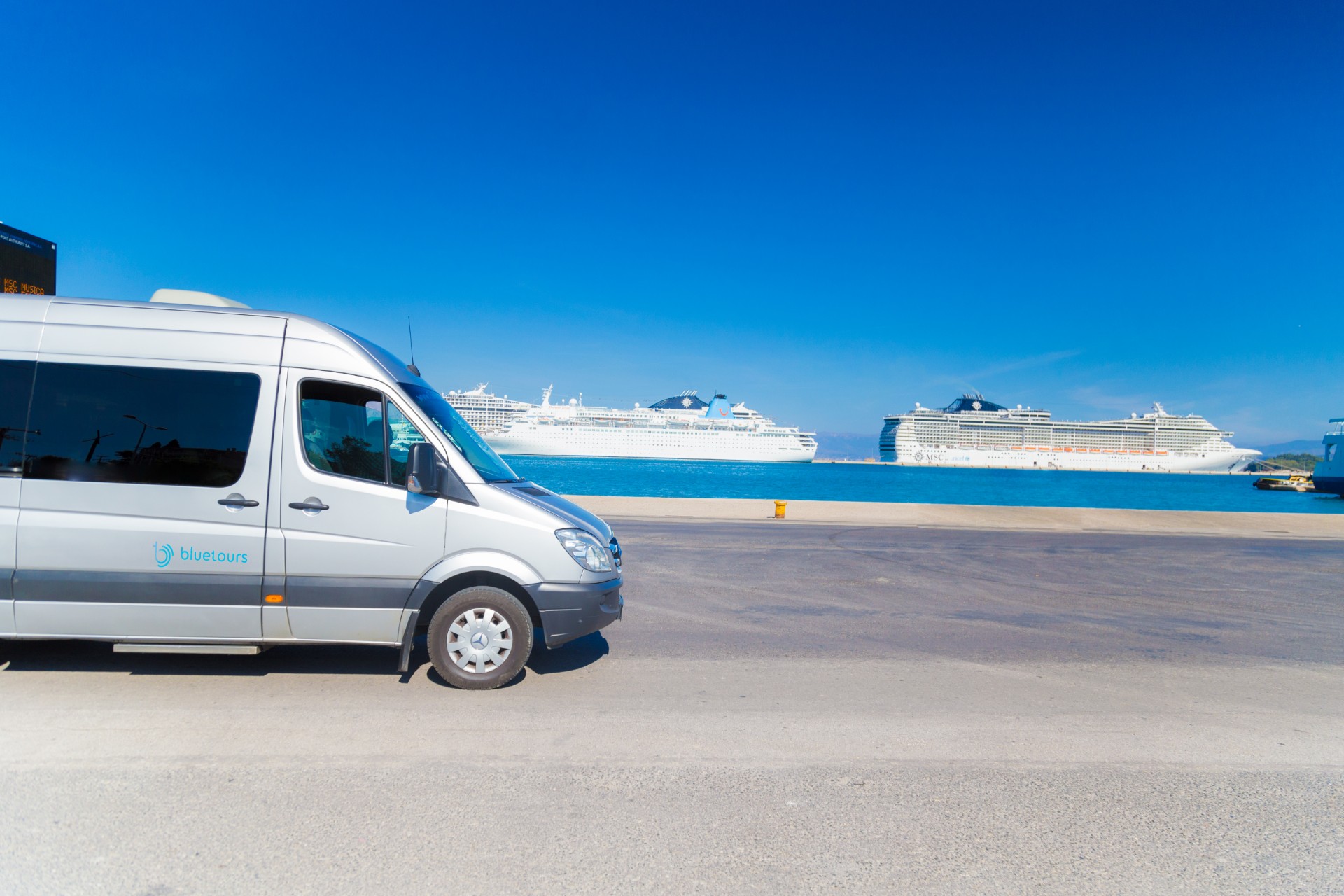 corfu cruise port to glyfada beach